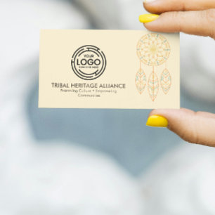 Geometric Tribal Dream-Catcher Cultural Heritage Business Card