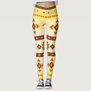 Geometric Tribal Pattern: Bold Tribal Print Leggings