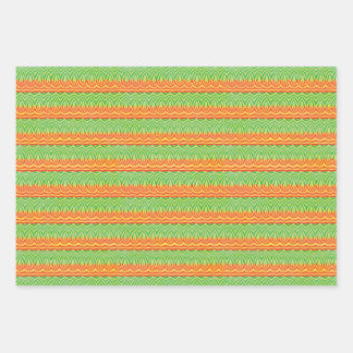 Geometric Tribal Retro Mid-Century Pattern Wrapping Paper Sheet