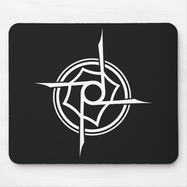 Geometric Tribal Sigil - Abstract Star Emblem Mouse Mat (Front)