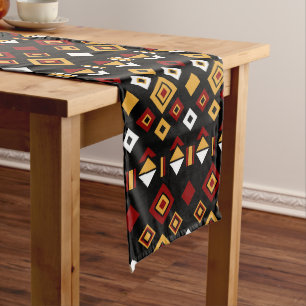 Geometric Tribal Triangle Pattern Long Table Runner