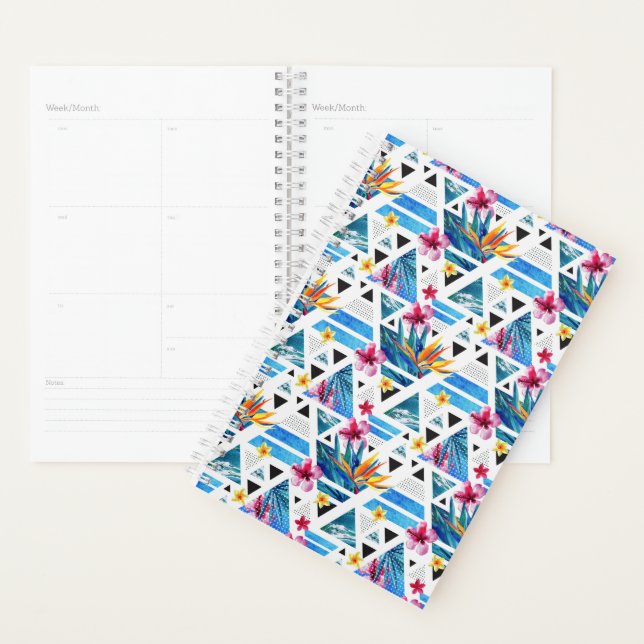 Geometric Tropical Flowers Pattern Planner (Display)