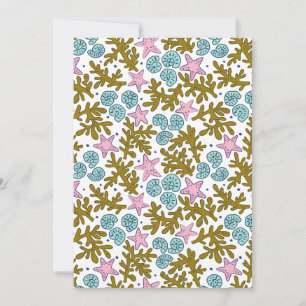 Geometric Tropical Ocean Animal Coral Reef Announcement