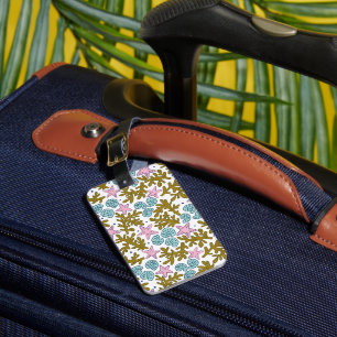 Geometric Tropical Ocean Animal Coral Reef Luggage Tag