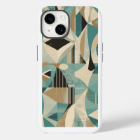 Geometric Turquoise Mid-Century Modern Pattern