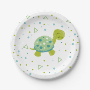 Geometric Turtle Party Plate