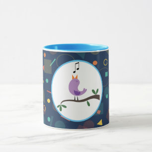 Geometric Tweety Bird  Pattern Mug