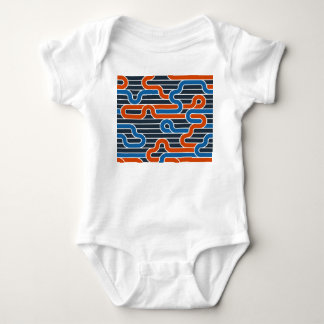 Geometric Twisted Lines Vintage Baby Bodysuit