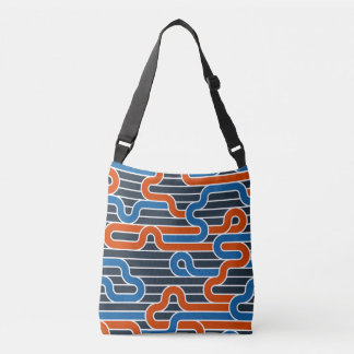 Geometric Twisted Lines Vintage Crossbody Bag