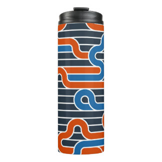 Geometric Twisted Lines Vintage Thermal Tumbler