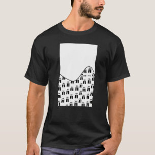 GEOMETRIC TWO TONE Christmas PATTERN White and Bla T-Shirt