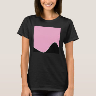 GEOMETRIC TWO TONE PATTERN LAVENDER PINK AND BLACK T-Shirt