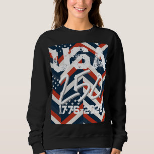 Geometric USA Flag Pattern Modern Women's Sweatshirt