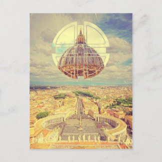 Geometric Vatican St Peter’s Square Basilica Italy Postcard