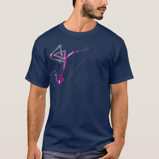 "Geometric Vibes: Violet Triangle Tee" T-Shirt