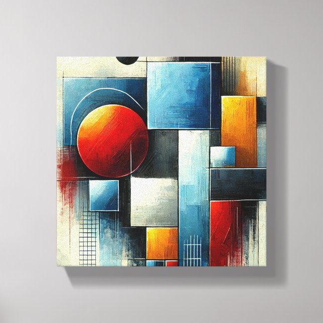 Geometric Vibrance Canvas Print (Front)