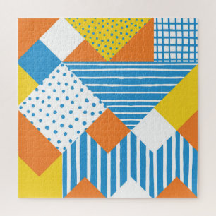 Geometric Vintage Abstract Background Design Jigsaw Puzzle