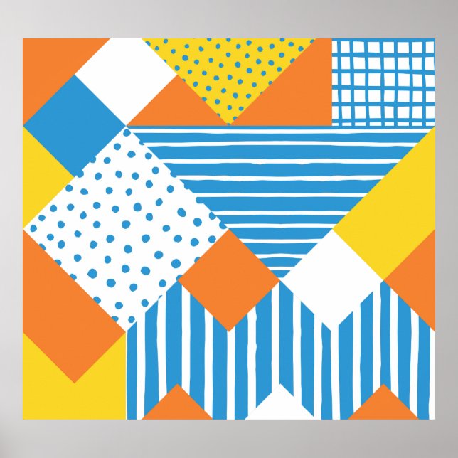 Geometric Vintage Abstract Background Design Poster (Front)