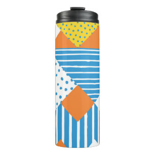 Geometric Vintage Abstract Background Design Thermal Tumbler