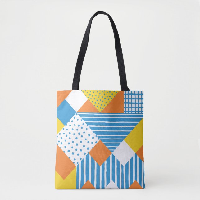 Geometric Vintage Abstract Background Design Tote Bag (Front)