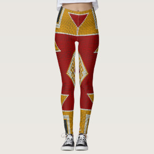 Geometric vintage classic colourful-fashion cute leggings