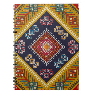 Geometric vintage classic fashion-trendy colourful notebook