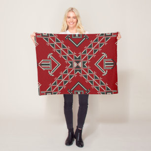 Geometric vintage fashion cute-trendy classic fleece blanket