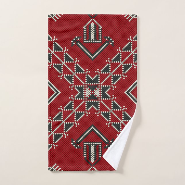 Geometric vintage fashion cute-trendy classic hand towel (Hand Towel)