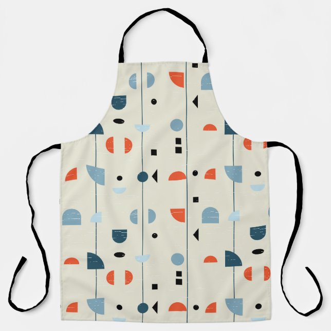 Geometric vintage: mid-century seamless pattern. apron (Front)