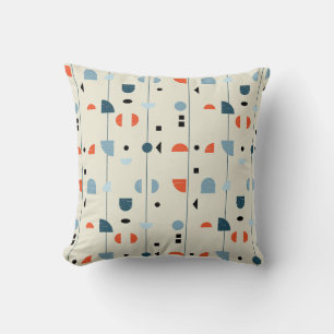 Geometric vintage: mid-century seamless pattern. cushion