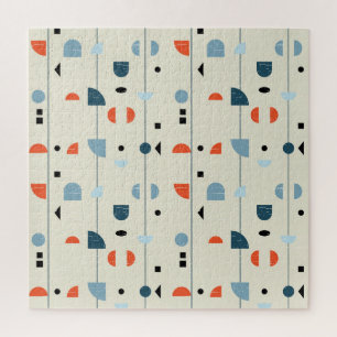 Geometric vintage: mid-century seamless pattern. jigsaw puzzle