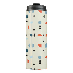 Geometric vintage: mid-century seamless pattern. thermal tumbler