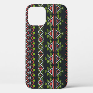 Geometric vintage: seamless patterns set. iPhone 12 case
