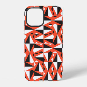 Geometric vintage seamless textile pattern in red, iPhone 12 case