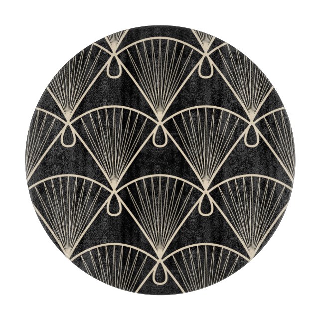 Geometric Vintage: Stylised Seamless Ornament Cutting Board (Front)