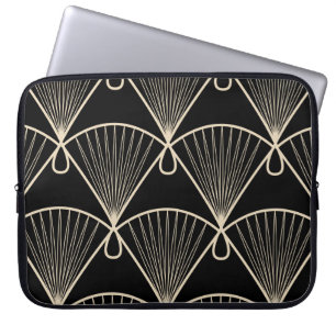 Geometric Vintage: Stylised Seamless Ornament Laptop Sleeve