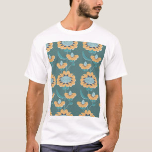 Geometric Vintage: Textile Nautical Motif T-Shirt