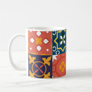 Geometric Vintage Tiles Ornate Pattern Coffee Mug