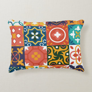 Geometric Vintage Tiles Ornate Pattern Decorative Cushion