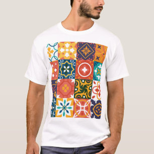 Geometric Vintage Tiles Ornate Pattern T-Shirt