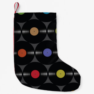 Geometric Vinyl: Simple Seamless Background. Small Christmas Stocking