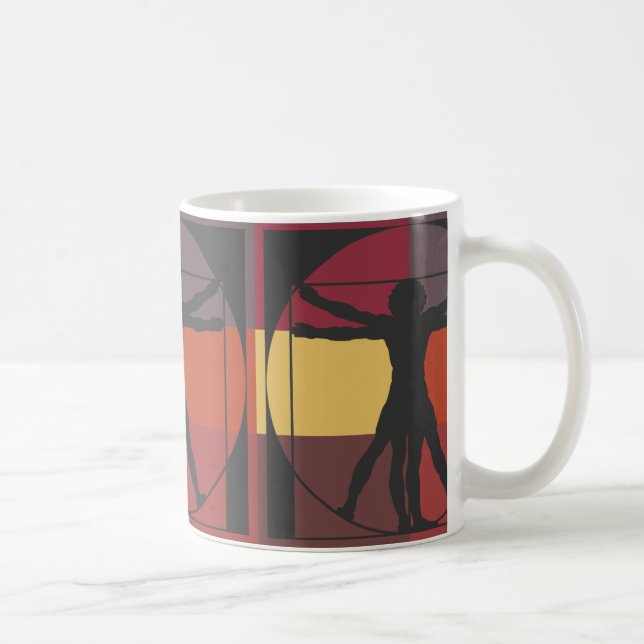Geometric Vitruvian Man Coffee Mug (Right)