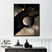 Geometric Wall Art, Minimalist Wall Deco Design,