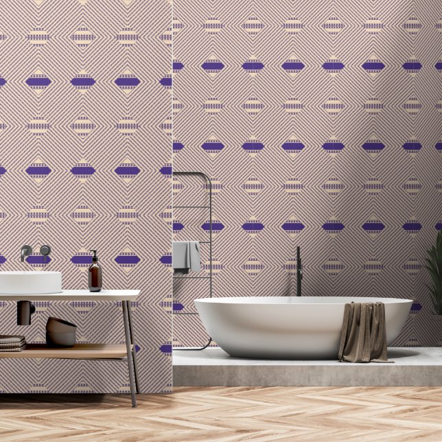 geometric wallpaper (Bathroom)