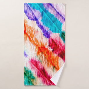 Geometric Wallpaper. Vintage Design. Shibori Textu Bath Towel