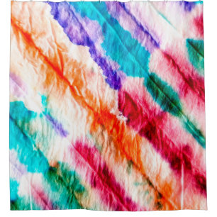 Geometric Wallpaper. Vintage Design. Shibori Textu Shower Curtain