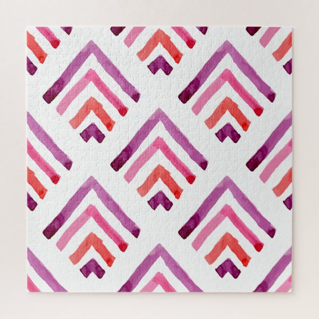 Geometric Watercolor Abstract Seamless Pattern Jigsaw Puzzle (Vertical)