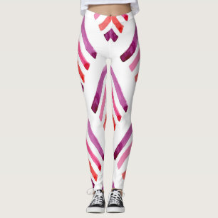 Geometric Watercolor Abstract Seamless Pattern Leggings