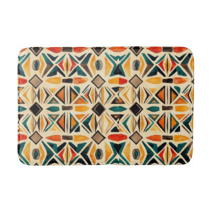 Geometric Watercolor Mosaic Alfombrillas de baño Bath Mat