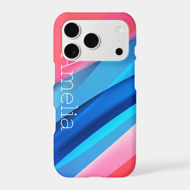 Geometric wave coral blue (Back)
